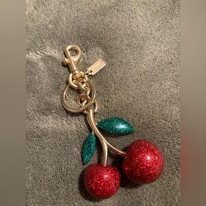 Coach Cherry Charm w/ Green Leaves